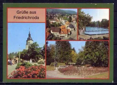 (5036) Friedrichroda  - unbeschrieben / DDR Thüringen Kirchturm Waldbad