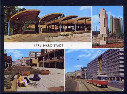 (5050) Karl - Marx - Stadt / Chemnitz  - unbeschrieben / DDR Sachsen Busbahnhof