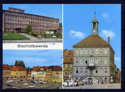 (5052) Bischofswerda  - unbeschrieben / DDR Sachsen Markt Rathaus PKW