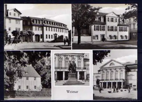 (5090) Weimar  - beschrieben / DDR Thüringen Goethehaus Nationaltheater