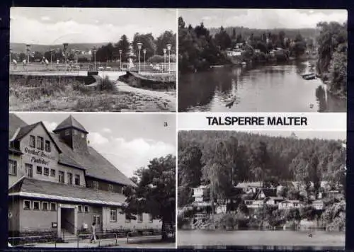 (5095) Talsperre Malter  - beschrieben / DDR Sachsen Gaststätte Bungalows