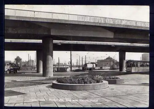 (5102) Halle  - beschrieben / DDR Sachsen-Anhalt Bahnhof