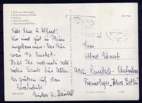 (5009) Plauen  - beschrieben / DDR Sachsen Rathaus Bärenstein