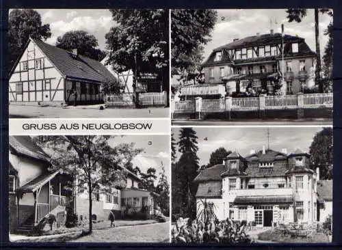 (5117) Neuglobsow - beschrieben / DDR Brandenburg Gaststätte Erholungsheim Milchbar