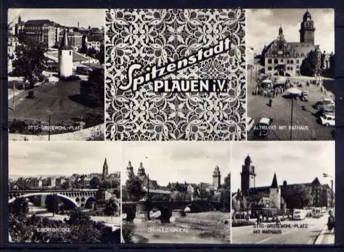 (5119) Plauen  - beschrieben / DDR Sachsen Rathaus PKW