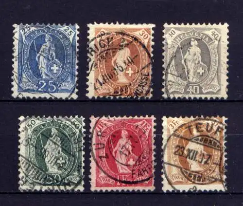 (2681) Schweiz Nr.74/80 C        O  gestempelt