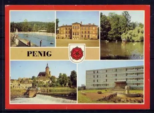 (5126) Penig - beschrieben / DDR Sachsen Schule Mulde Bad