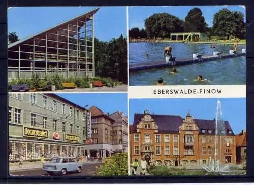 (5129) Eberswalde Finow  - beschrieben / DDR Mecklenburg-Vorpommern Kaufhaus Freibad PKW Tierpark