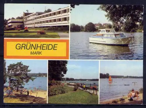 (5134) Grünheide  - beschrieben / DDR Brandenburg See Erholungsheim Boote