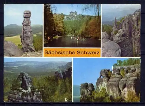 (5135) Sächsische Schweiz - beschrieben / DDR Sachsen Barbarine Schrammsteine