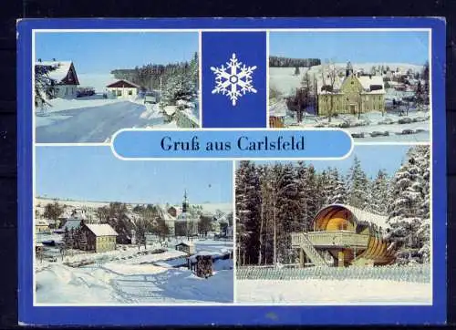 (5139) Carlsfeld  - beschrieben / DDR Sachsen Rathaus Teilansicht