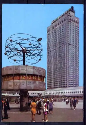 (5140) Berlin  - beschrieben / DDR Berlin Alexanderplatz Weltzeituhr