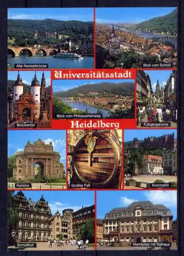 (5155) Heidelberg - unbeschrieben / Baden-Württemberg Schloß Marktplatz Neckar