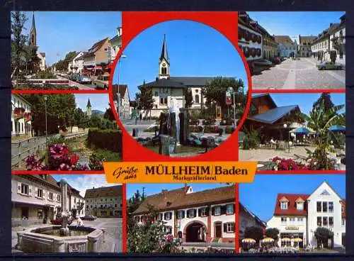 (5160) Müllheim - unbeschrieben / Baden-Württemberg Brunnen Gaststätte PKW