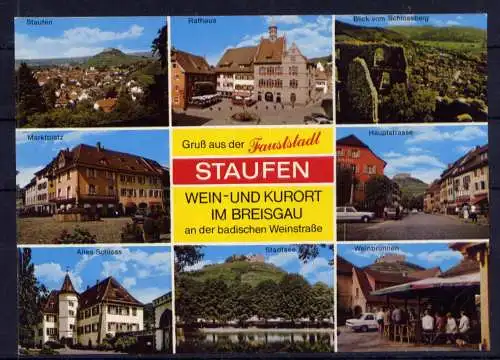 (5161) Staufen - unbeschrieben / Baden-Württemberg Marktplatz Schloß  PKW