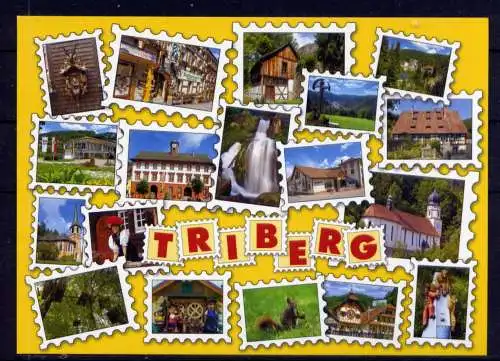 (5166) Triberg - unbeschrieben / Baden-Württemberg Wasserfälle Kirche