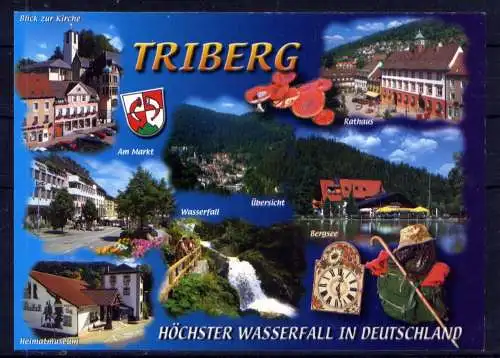 (5167) Triberg - unbeschrieben / Baden-Württemberg Wasserfälle Museum Rathaus