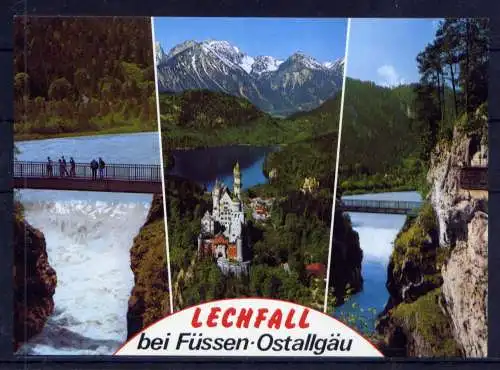 (5216) Füssen - unbeschrieben / Bayern Neuschwanstein Lechfall