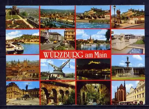 (5250) Würzburg - unbeschrieben / Bayern Brunnen Burg Schiffe