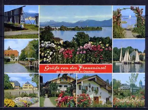 (5257) Chiemsee - unbeschrieben / Bayern Schloß Fraueninsel Schiffe