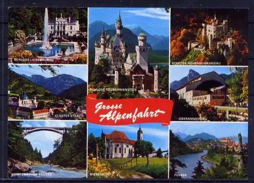 (5258) Bayerische Alpen - unbeschrieben / Bayern Schloß Kirche Kloster