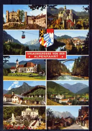 (5261) Alpenfahrt - unbeschrieben / Bayern Burg Schloß Neuschwanstein Wappen