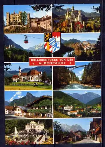 (5262) Alpenfahrt - unbeschrieben / Bayern Burg Schloß Neuschwanstein Wappen