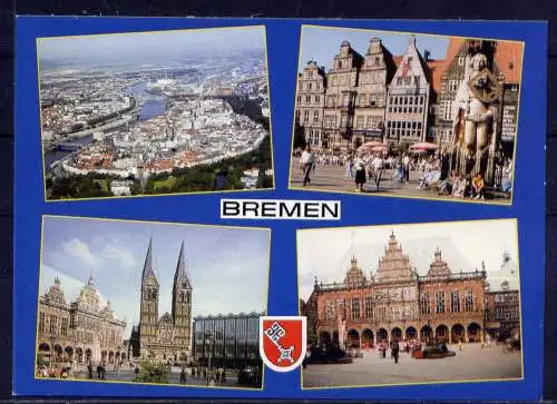 (5282) Bremen - unbeschrieben / Brandenburg Wappen Rathaus Kirche Roland