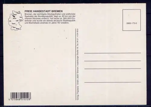 (5282) Bremen - unbeschrieben / Brandenburg Wappen Rathaus Kirche Roland