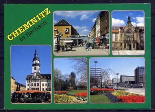 (5365) Chemnitz  - unbeschrieben / Sachsen  Rathaus Markt roter Turm