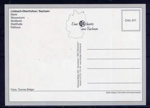 (5370) Limbach-Oberfrohna  - unbeschrieben / Sachsen  Rathaus Markt Wasserturm