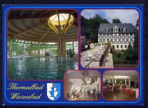 (5381) Wiesenbad  - unbeschrieben / Sachsen  Thermalbad Therme Wappen