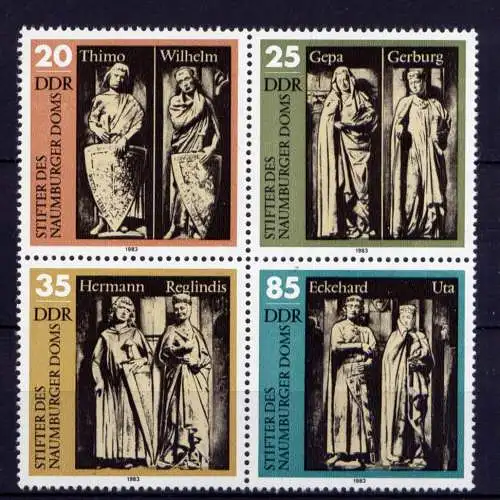 (32659) DDR Nr.2808/11 Viererblock                     **  postfrisch