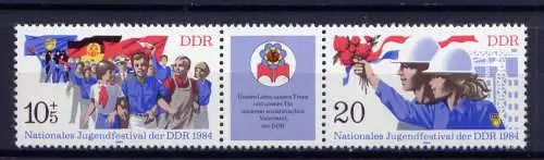 (32683) DDR Nr.2878/9 Streifen                     **  postfrisch