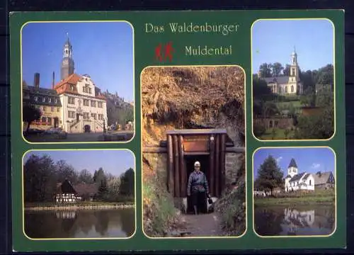 (5388) Waldenburg  - unbeschrieben / Sachsen  Kirche Rathaus Stollen