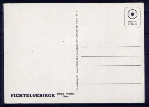 (5393) Fichtelgebirge  - unbeschrieben / Bayern Bad Berneck Karte Fernsehturm Ochsenkopf