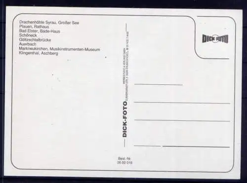 (5395) Vogtland  - unbeschrieben / Sachsen Wappen Karte Gölzschtalbrücke