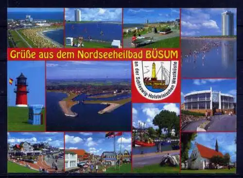 (5407) Büsum  - unbeschrieben / Schleswig-Holstein Kirche Nordsee Wappen