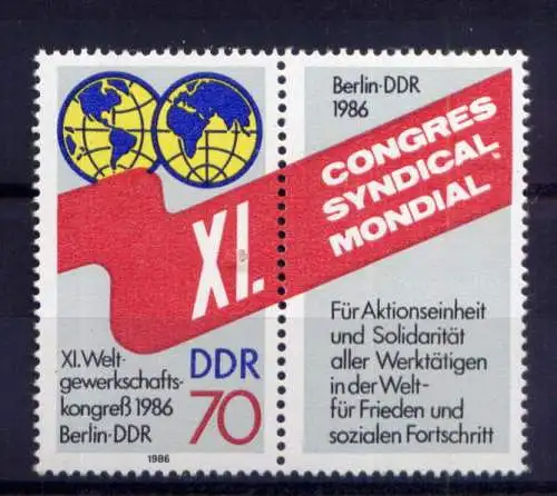 (32744) DDR Nr.3049 Zf                    **  postfrisch