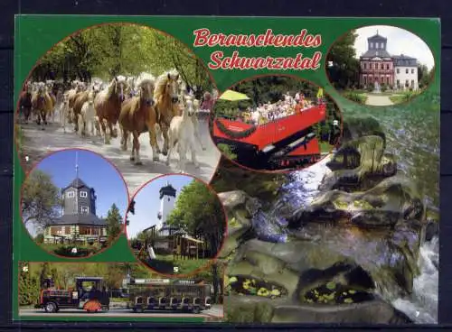 (5439) Schwarzatal  - beschrieben / Thüringen Haflinger Pferde Eisenbahn