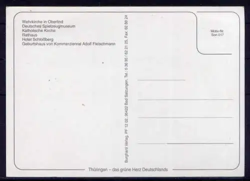 (5441) Sonneberg  - unbeschrieben / Thüringen Kirche Hotel Spielzeugmuseum Wappen