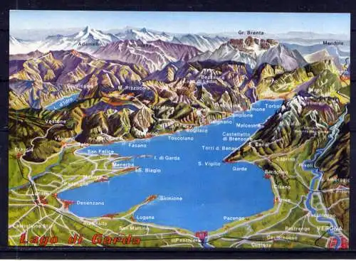 (5457) Gardasee  - unbeschrieben / Italien Karte