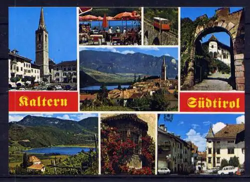 (5459) Kaltern  - unbeschrieben / Italien Südtirol Gaststätte Bahn Kirche