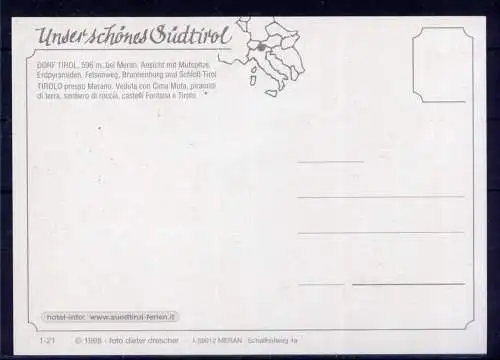 (5467) Meran  - unbeschrieben / Italien Tirol Burg Endpyramiden