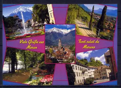 (5468) Meran  - unbeschrieben / Italien Tirol Burg Brunnen Kirche