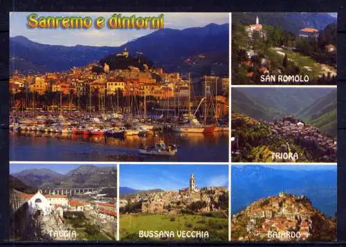 (5473) San Remo  - unbeschrieben / Italien Riviera Boote Burg Kirche