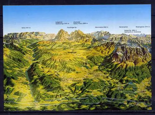 (5474) Schlerngebiet Seiseralm  - unbeschrieben / Italien Karte