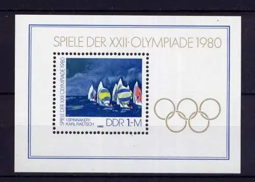 (32870) DDR Nr.2531  Block 60                     **  postfrisch