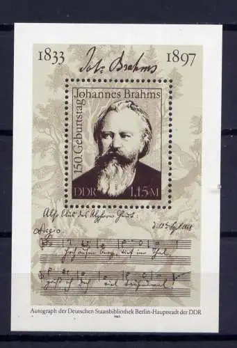 (32879) DDR Nr.2764  Block 69                     **  postfrisch