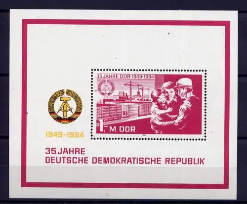 (32888) DDR Nr.2896  Block 78                    **  postfrisch